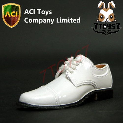 ACI 1/6 Dress Shoes#744 White Leather like Bruce Lee AT013F  