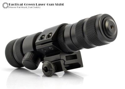   Green Laser Gun Sight for Rifles (Weaver Rail Mount, Dual Switch