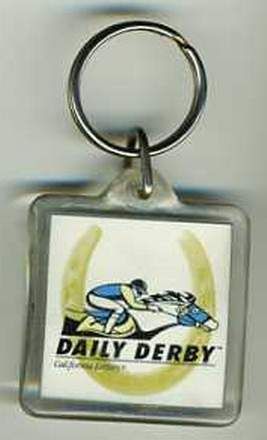 CA Lottery Daily Derby Keychain  