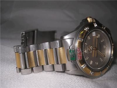 Mens Tag Heuer WF1120 Professional 4000 Series Two Tone Watch  