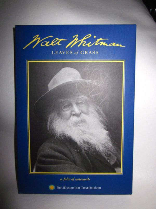 WALT WHITMAN LEAVES OF GRASS A FOLI OF NOTECARDS $8.50  