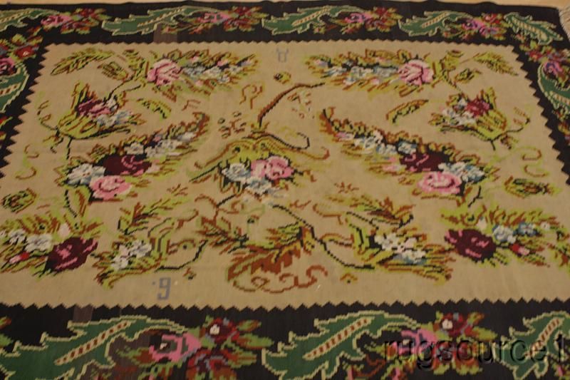 HAND WOVEN FLORAL 5X7 KELIM KILIM PERSIAN ORIENTAL AREA RUG WOOL 