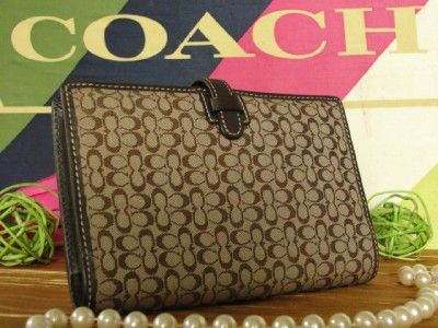 COACH~New~*PLANNER*~Agenda~ORGANIZER~BROWN Leather LEGACY KHAKI 