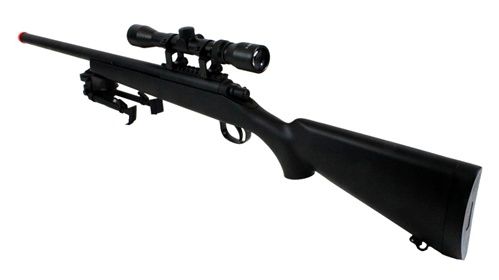 AGM Metal Bolt Action VSR 10 Airsoft Sniper Rifle   Black   WITH 4 