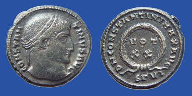 GA* Constantine I the Great AD 306 337 AE3 Vows XX  