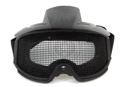 Force Tactical Airsoft Wire Mesh Goggles w/ Visor   BLACK