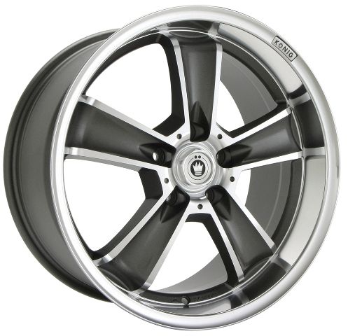 NEW KONIG LACE 20X10 5X114.3 ET40 BLACK MACHINE SPOKE  