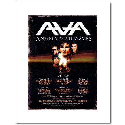 ANGELS AND AIRWAVES  London 2007   Matted Mini Poster  