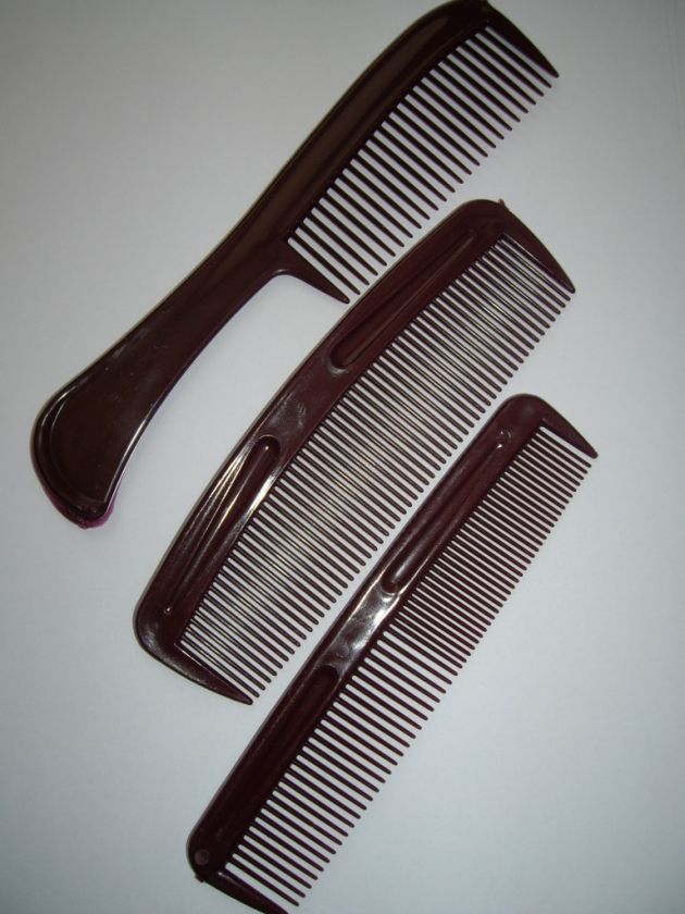 2X BURGUNDY HAIR COMBS GENTS/LADIES MENS MOUSTACHE SIDEBURNS PLASTIC 