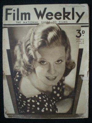 FILM WEEKLY   1933 UK mag Jean Harlow  