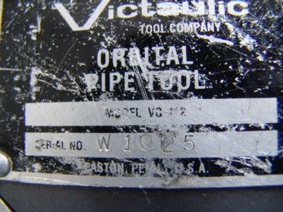 VICTAULIC VG 412 PIPE CUT GROOVER UP TO 12 INCHES. THIS UNIT IS 