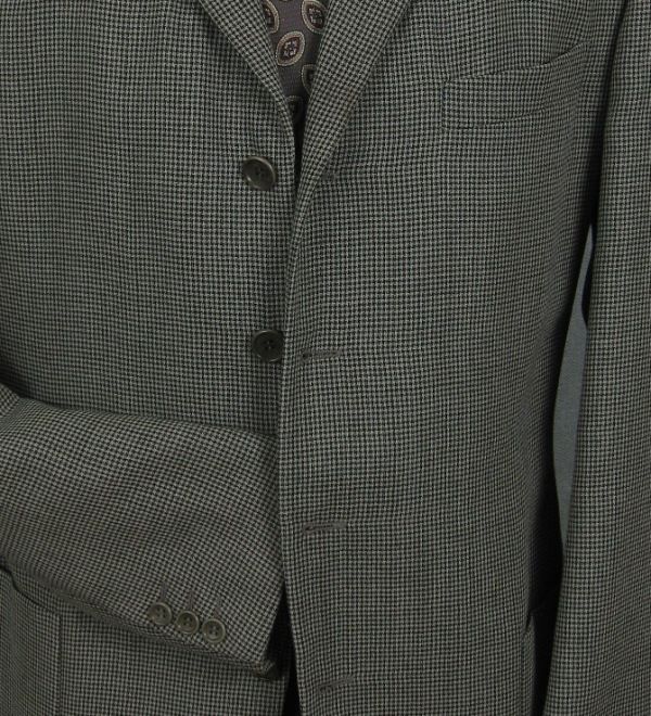 Vestimenta gray & black wool four button sport coat 44R  