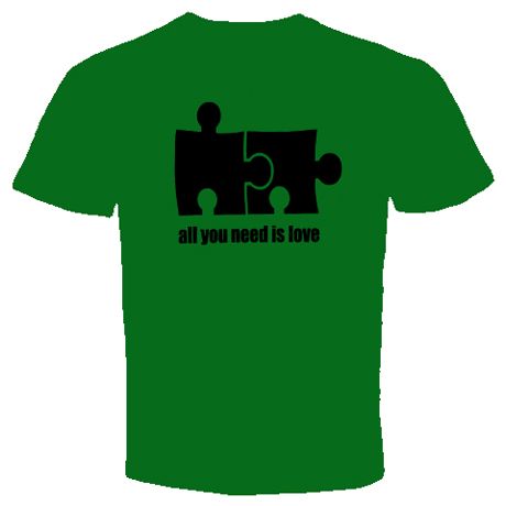 all you need is love t shirt Cool Funny Puzzle S 2XL  