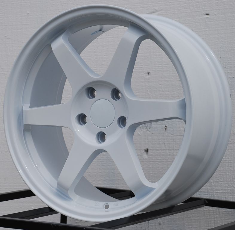 18X8.5 VARRSTOEN ES221 WHITE WHEEL 5X114.3 FIT SCION XB TC HONDA CIVIC 