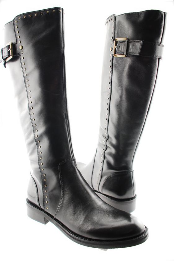 New Enzo Angiolini Sterlland Knee High Tall Riding Boot Shoe Black 