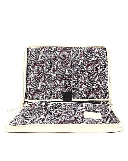 ANIMAL PATTERN ZEBRA FLEUR DE LIS RHINESTONE LAPTOP CASE COVER BAG 