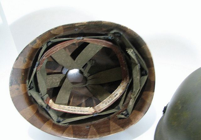 Korean War US M1 Helmet Insulating liner & Camo Net  