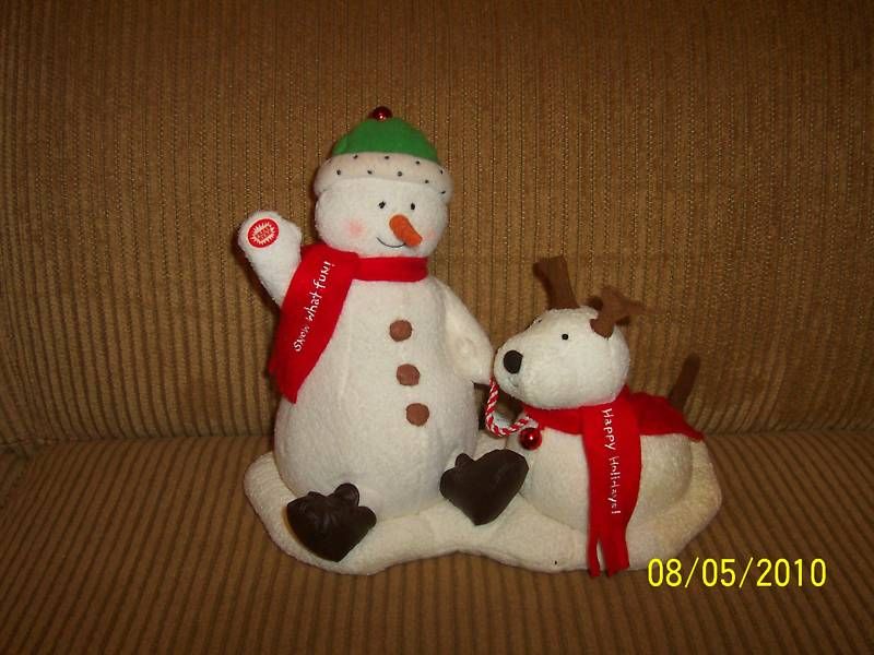 Hallmark Singing Animated Jingle Pals Snowman and Dog  