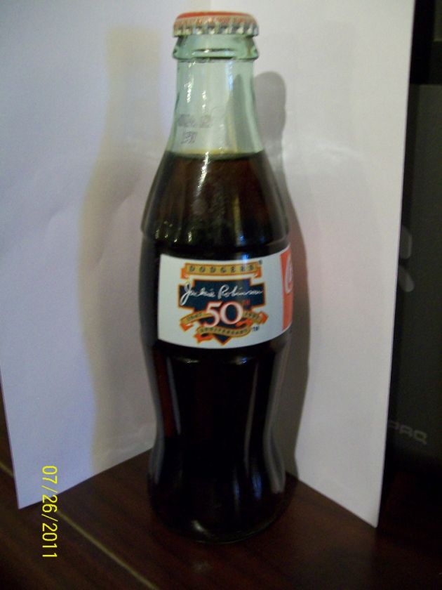 JACKIE ROBINSON 50 TH ANN. 1997 UNOPENED BOTTLE COKE  