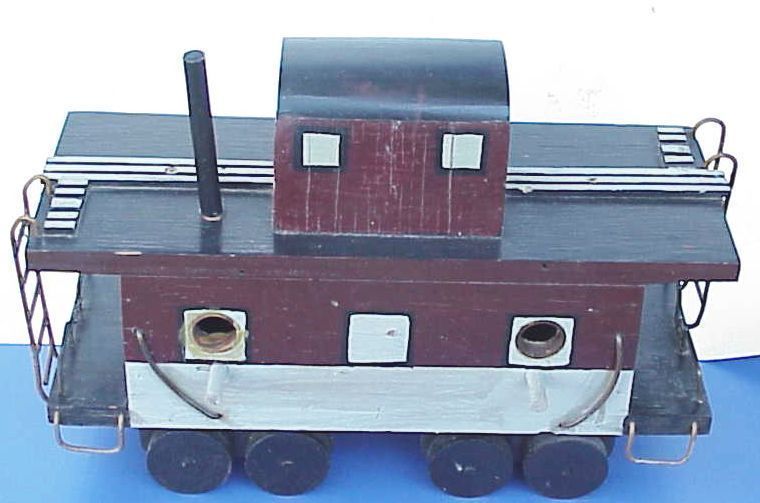 Vintage Arts & Crafts Train Caboose Bird House  