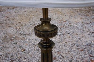 Vintage Brass Table Lamp w/Large Shade  