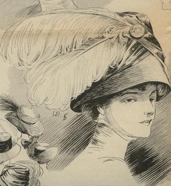 MODISTE PARISIENNE August 16,1909  HATS REAL SIZE WORK  