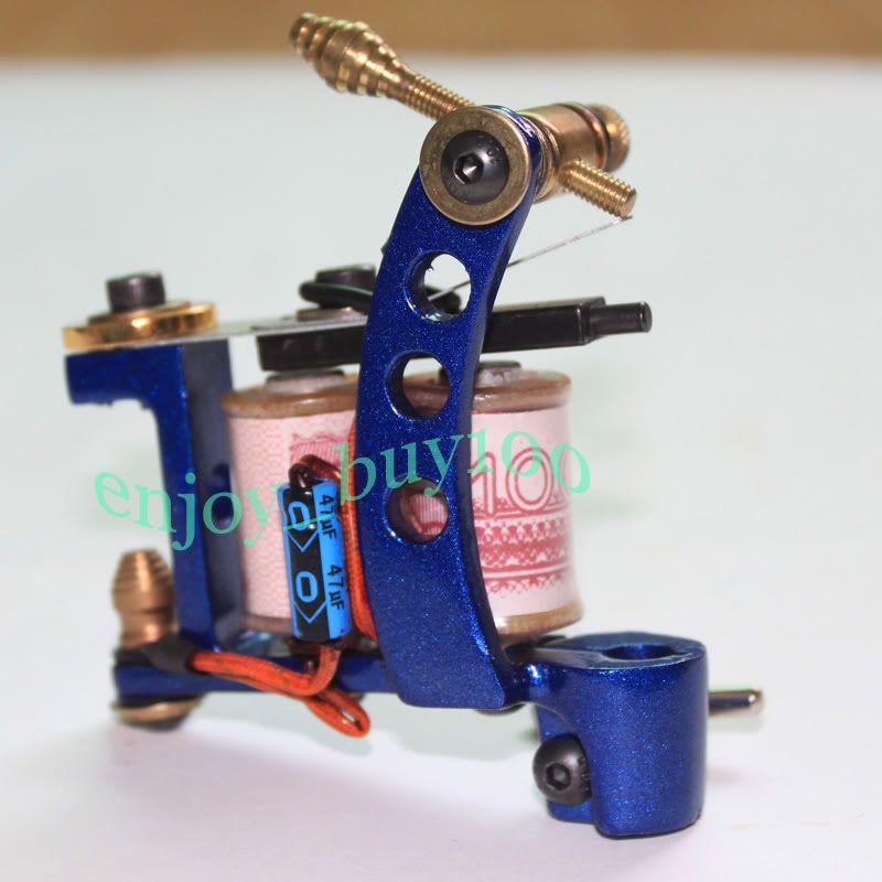 New Bulldog Tattoo Machine Gun HandMade Blue Frame  