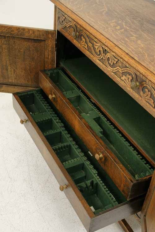 Antique Scottish Arts & Crafts Oak Sideboard, Buffet, Server, Hall 