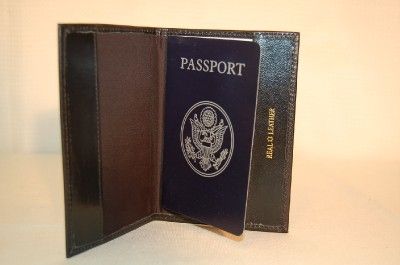   USA Passport Cover Holder Black Travel Wallet US Seal GOLD  