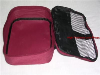   Toiletry Bag Burgundy Red Travel kit COSMETIC POUCH Carry on Case