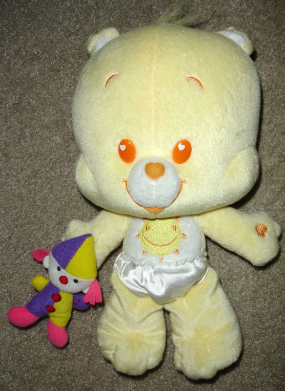 CUTE 11 tall Funshine Cub Care Bear Baby Plush Doll w/ mini Jester 