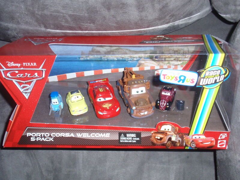 Disney Cars 2 PORTO CORSA WELCOME 5 PACK TOPOLINO MATE  