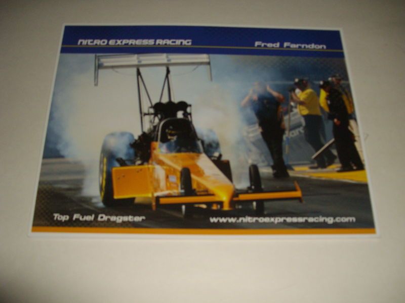 2011 FRED FARNDON NITRO EXPRESS TOP FUEL NHRA POSTCARD  