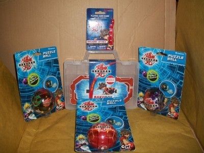 BAKUGAN BATTLE BRAWLERS SEGA TOYS 3 PUZZLE BALLS CARDS & FREE MAT HUGE 