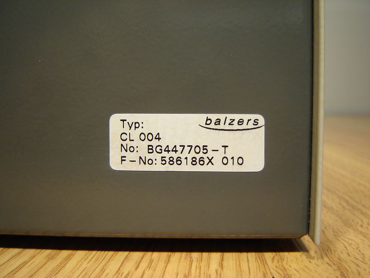 PFEIFFER BALZERS CL 004 HELIUM TEST LEAK BG447705 T  