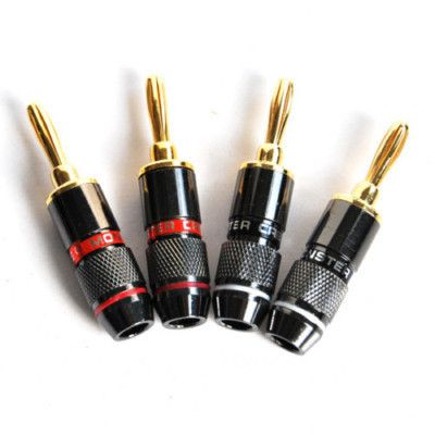 pair MONSTER GOLD Banana Plug Speaker Connector  