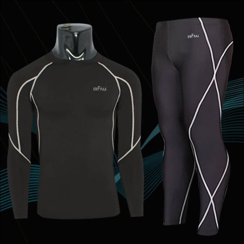 Mens COMPRESSION SHIRT & PANTS KIT skin tight gear S~XL  