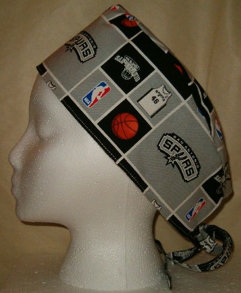 SCRUB HAT CAP MADE W SAN ANTONIO SPURS NBA FABRIC NEW  