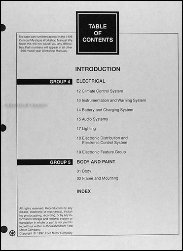 Click here to see the table of contents page 2.