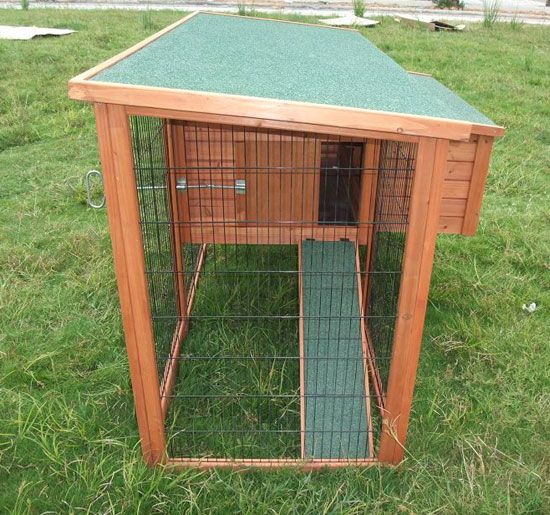 Pawhut Deluxe Wood Backyard Chicken Coop   Poultry Hen House Rabbit 