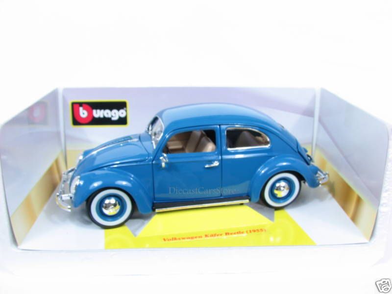 Bburago 1955 Volkswagen Kafer Beetle Blue 1/18 Diecast  