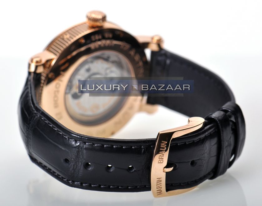 Martin Braun Notos Rose Gold Black Leather