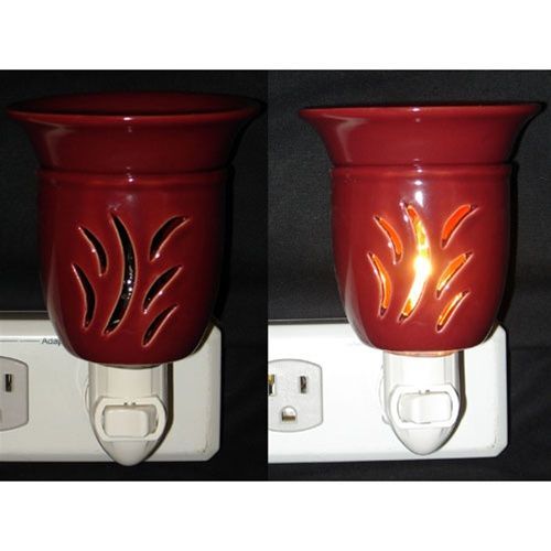 New RED Candle Warmer Tart Oil Lamp Plug In Burner  