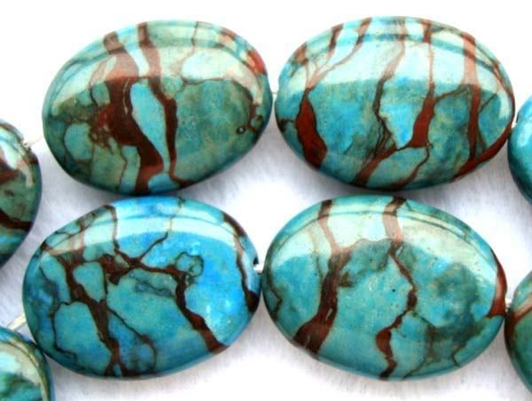 Dragon Bloodstone Flat Oval Beads 15×20mm15.5  