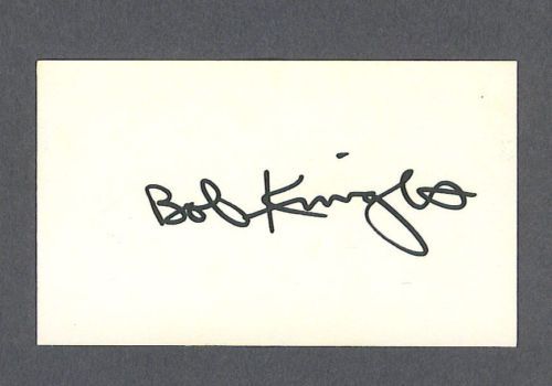 Bob Knight signed basketball index card  