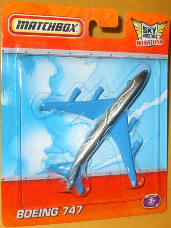 2011 MATCHBOX SKYBUSTERS MISSIONS BLUE BOEING 747 AIR M  