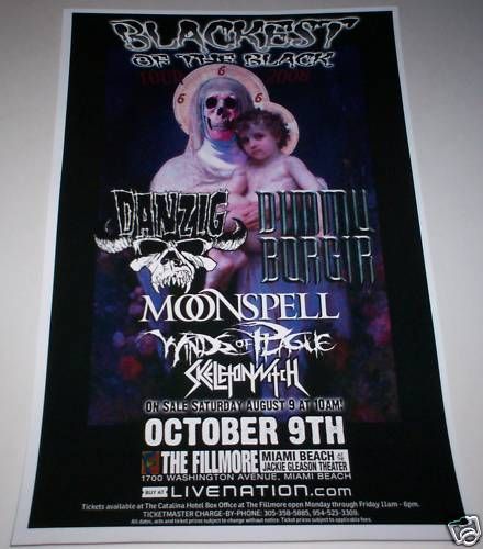 Danzig * Original Concert Poster Dimmu Borgir Moonspell  