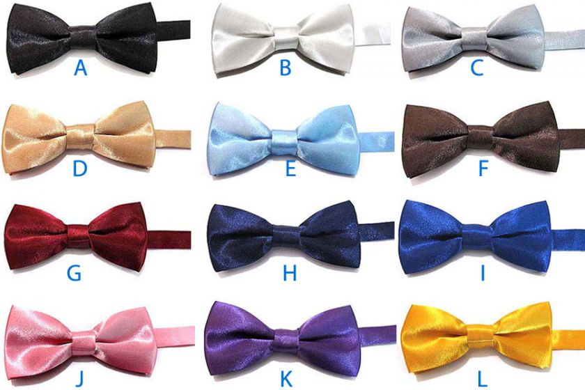 NEW FORMAL BOYS Tuxedo Solid BOWTIES SUIT BOW TIE  