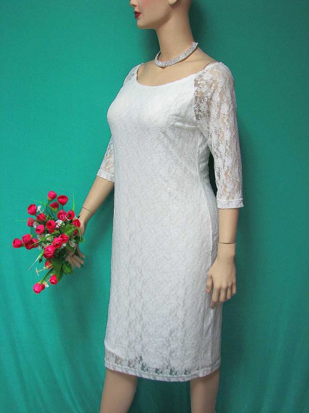 Fab Plus Size Wedding Bridal Lace Dress, S 14 16/UK18  