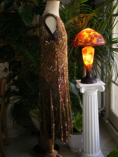 HIGH FASHION 1926 FRENCH EVENING DRESS  CHARLESTON  